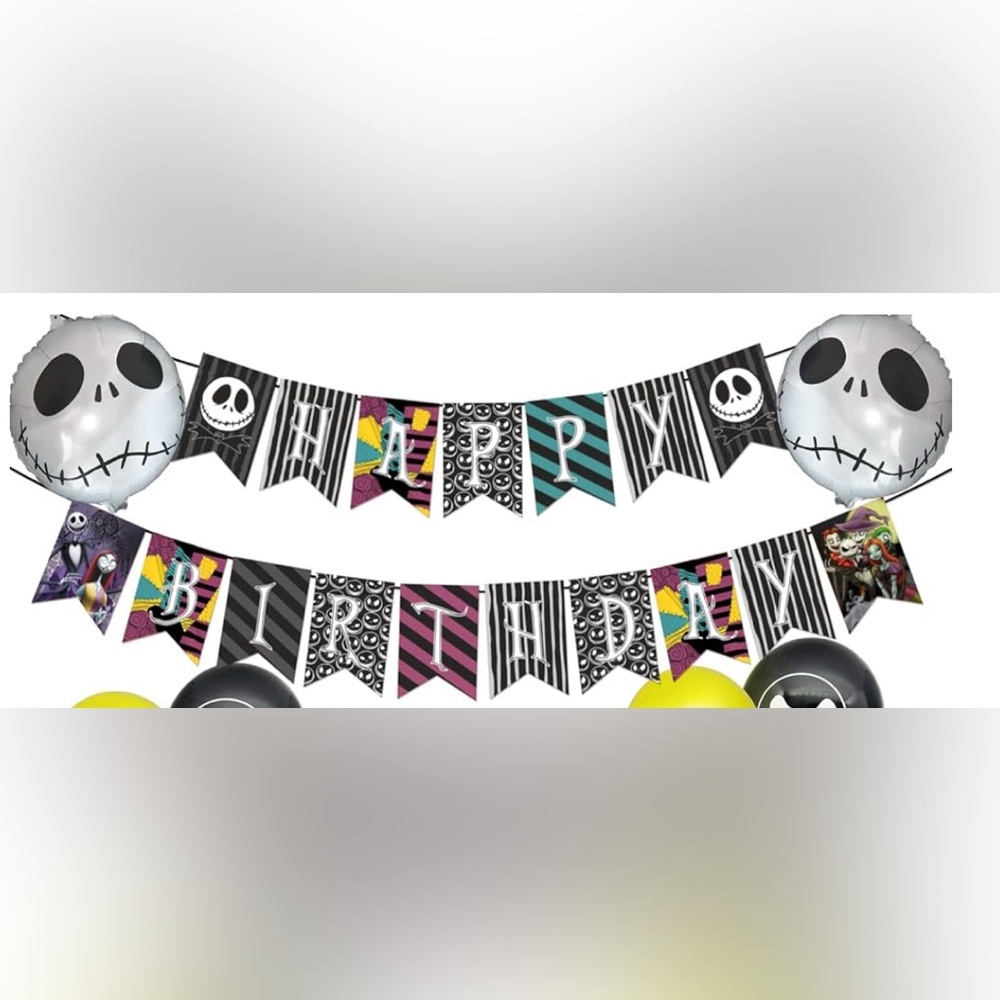 Halloween Themed Birthday Banner with out Balloons